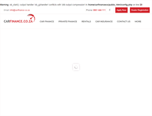 Tablet Screenshot of carfinance.co.za