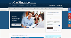 Desktop Screenshot of carfinance.com.au